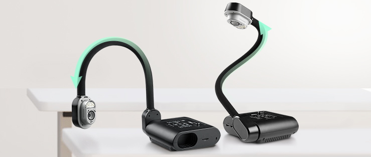 Camera vật thể F17+ sỡ hữu thiết kế tiện lợi với cánh tay camera xoay gập linh hoạt